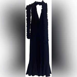 RED Valentino Black Ruffle Dress